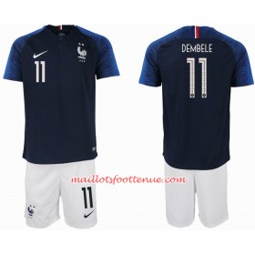 Maillot/Tenue France DEMBELE 11 2 star Enfant Domicile Coupe du monde 2018